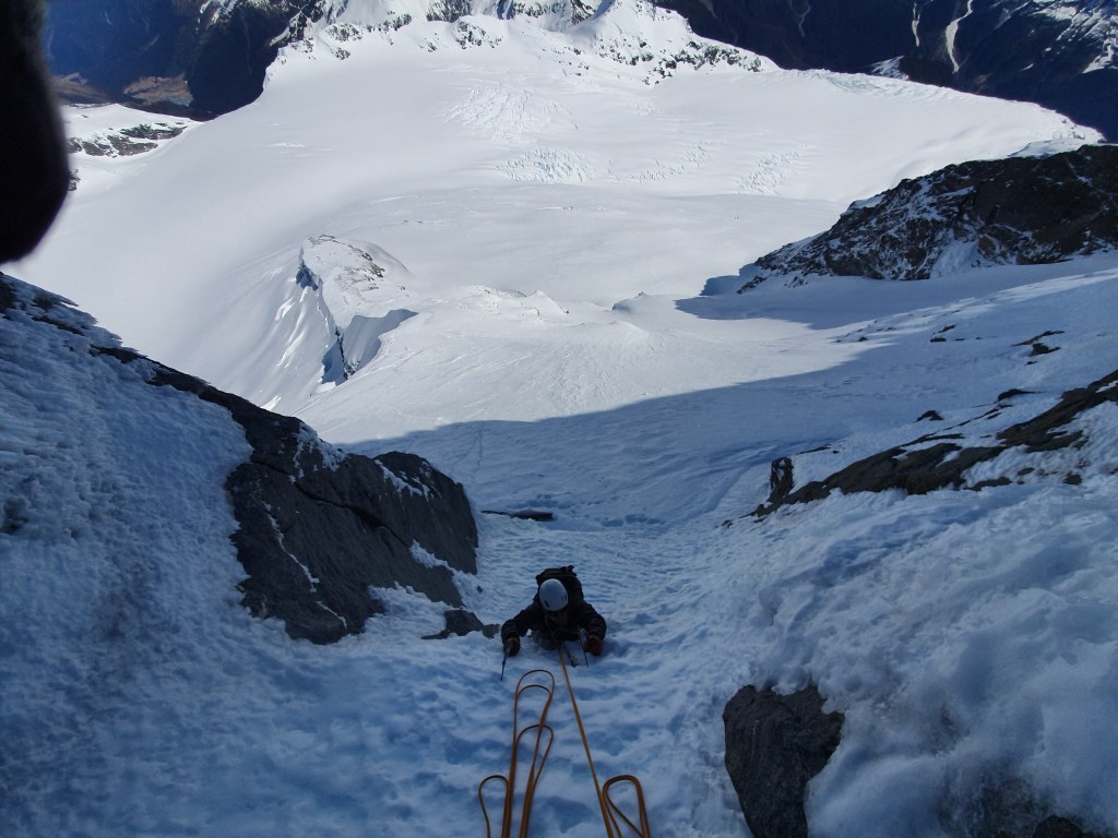 Aspiring west face climb crux