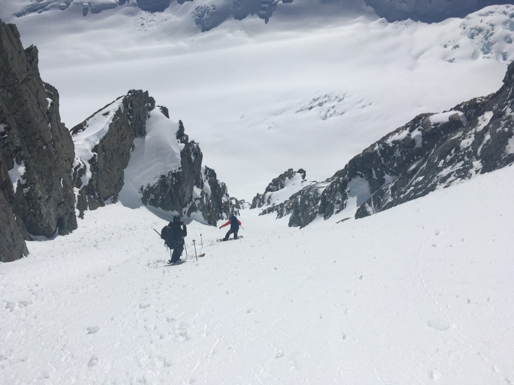 Mt Darwin North couloir ski snowboard descent