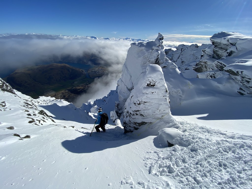 At the top of MK gully. I used the huge block to the right to rap off